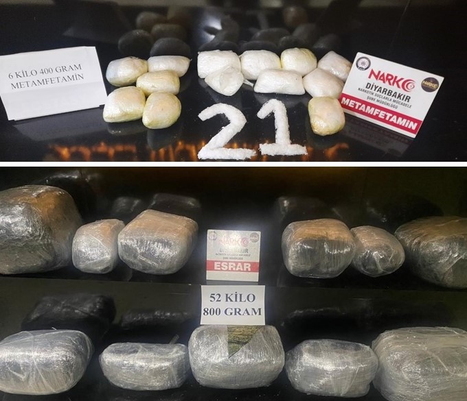 Diyarbakır'da 56 kilo esrar ele geçirildi