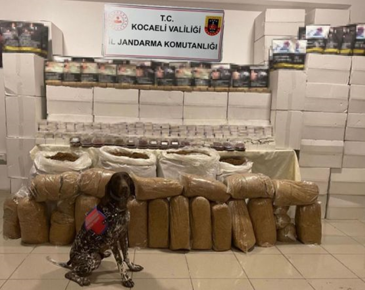 Kocaeli'de 2 milyon 30 bin makaron ele geçirildi 