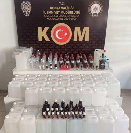Konya’da sahte içki operasyonu: 5 gözaltı