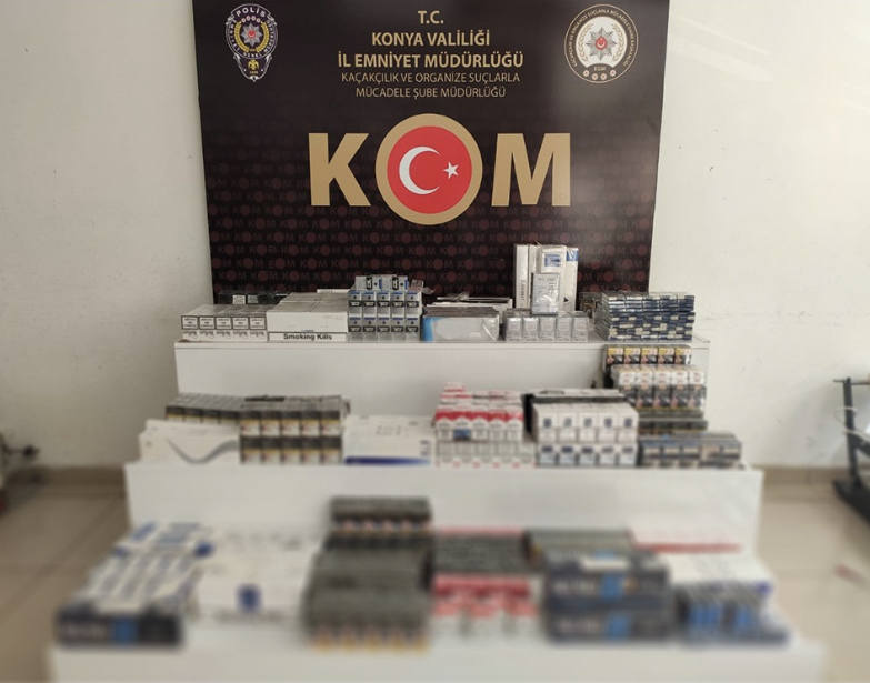 Konya’da 2 bin paket gümrük kaçağı sigara ele geçirildi