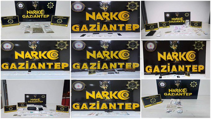 Gaziantep'te narkotik operasyonlarında 37 şüpheli tutuklandı