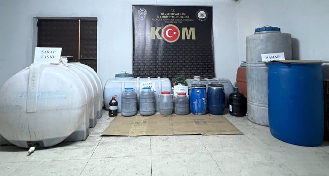 Nevşehir'de sahte içki operasyonu