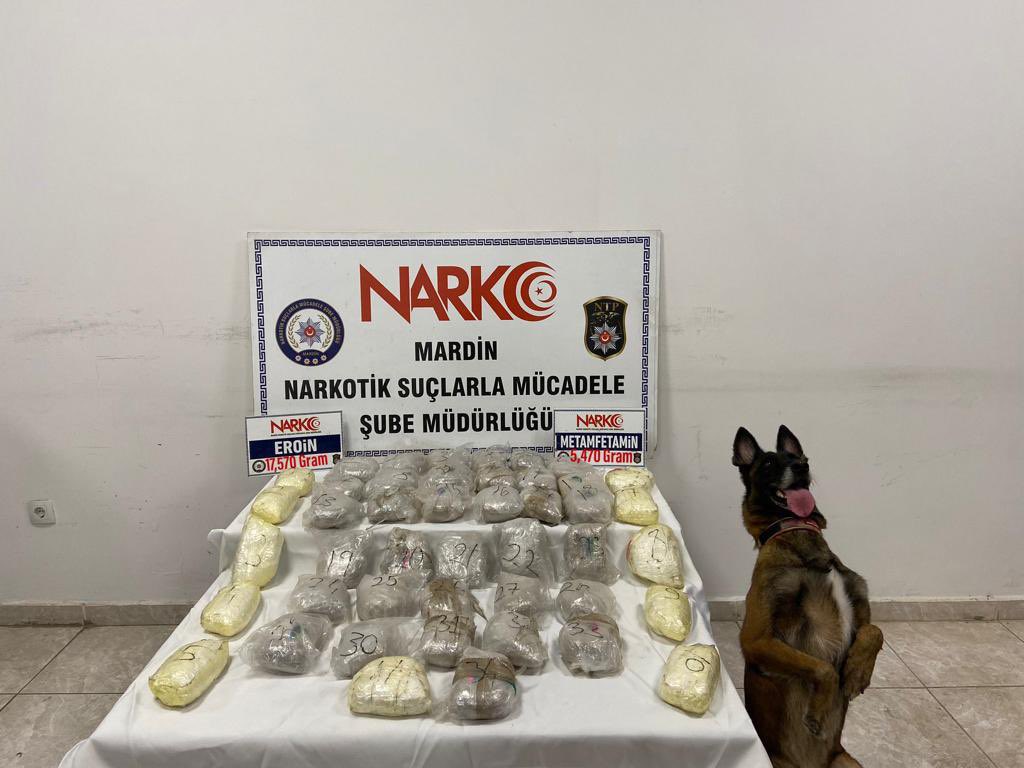 Mardin'de 23 kilogram uyuşturucu ele geçirildi