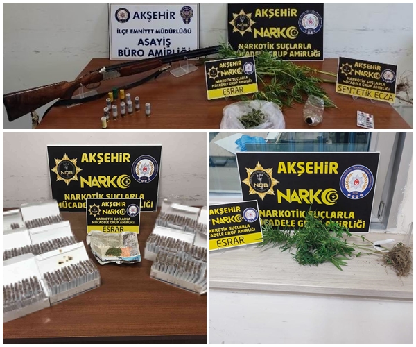 Konya’da uyuşturucu ve kaçak tütün operasyonu