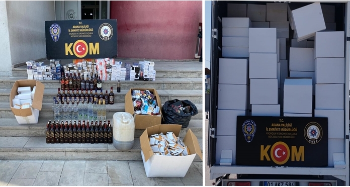 Adana'da kaçakçılık operasyonunda 13 milyon 375 bin makaron ele geçirildi
