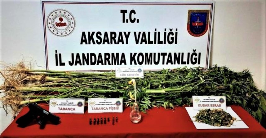 Aksaray Jandarmadan uyuşturucu operasyonu