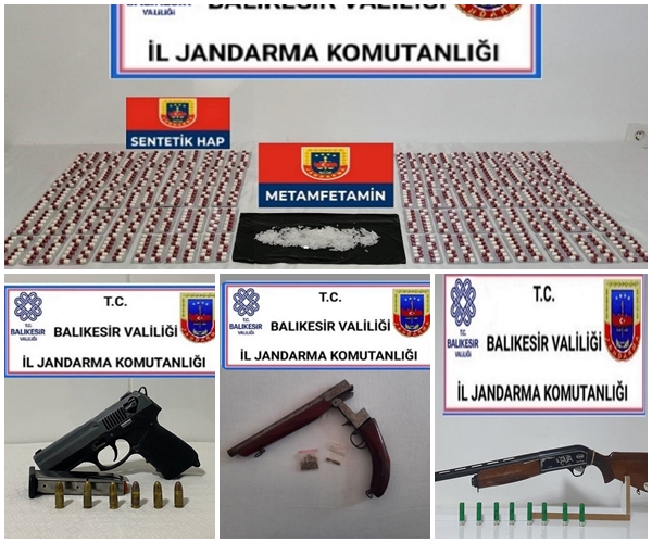 Balıkesir'de, Jandarmadan asayiş ve uyuşturucu operasyonu 