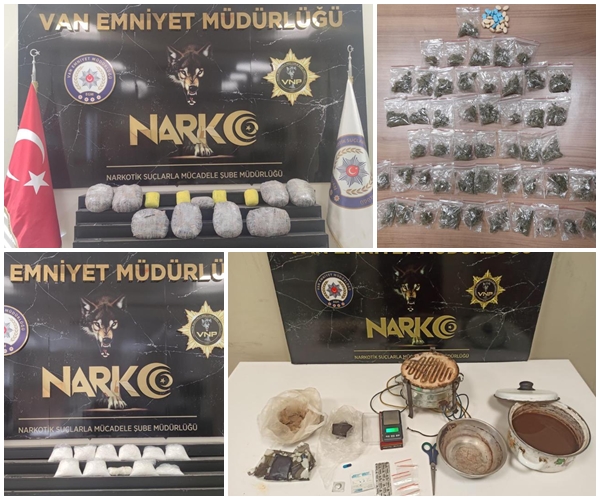 Van'da uyuşturucu operasyonlarında 18 kişi gözaltına alındı